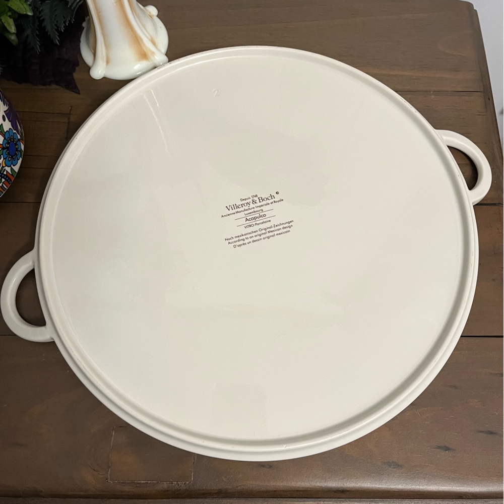 Villeroy Boch Acapulco Serving Platter Tray Handles Birds Porcelain Luxembourg - Picture 3 of 7